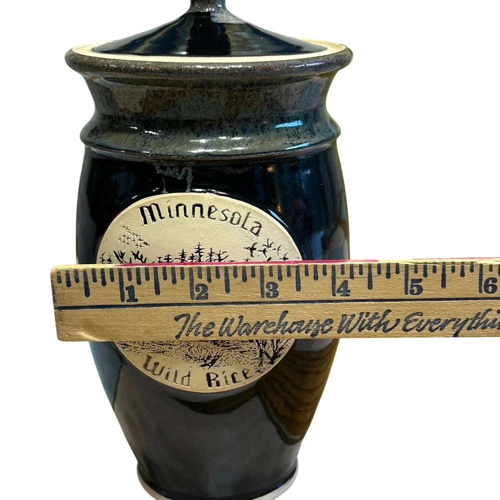 John Deneen Studio Pottery Canister 8.5